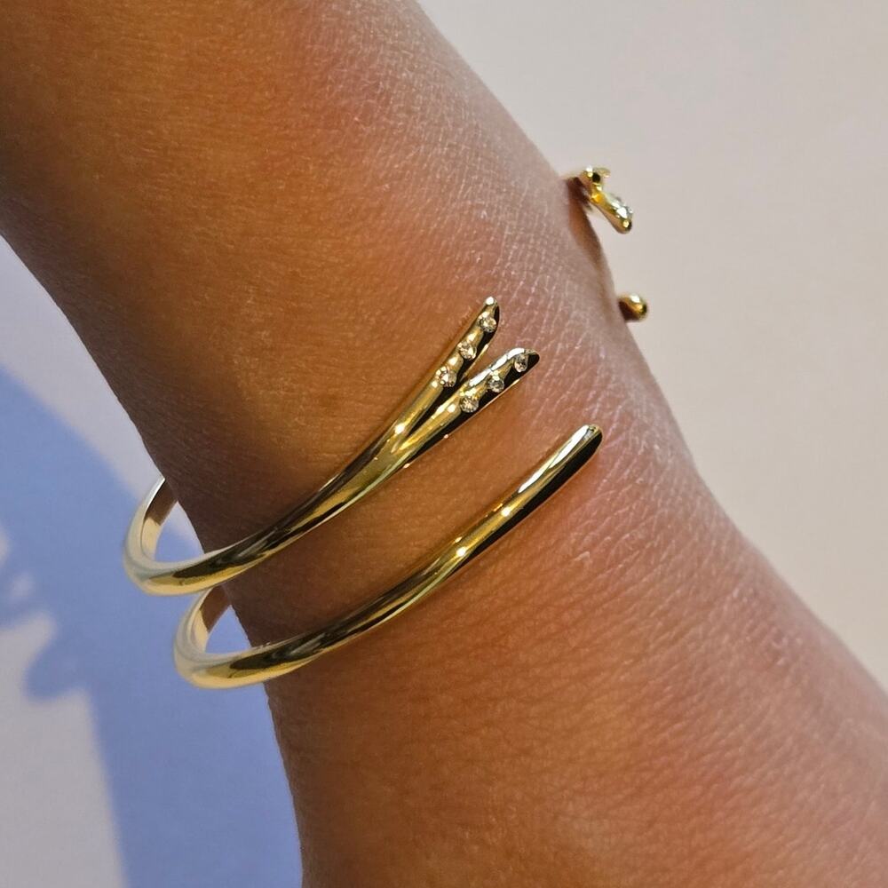 NWT Michelle Campbell Cuff Bracelet Set‎ 14K Gold Plated Talon Fairy Boho
